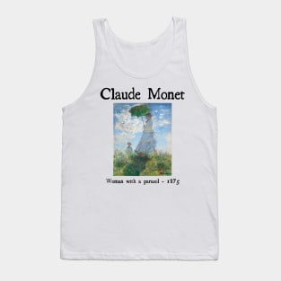 Woman with a parasol by Claude Monet Tank Top